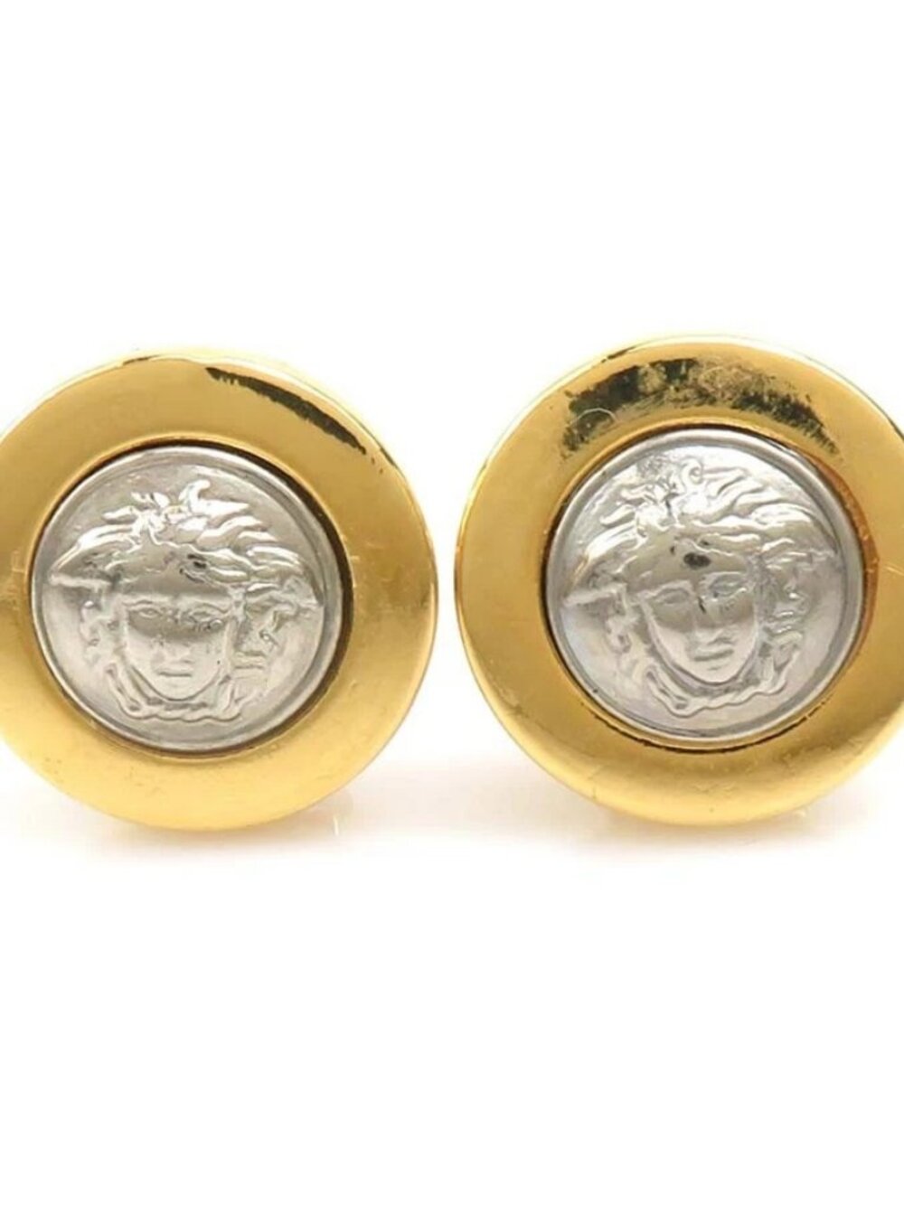 Gianni Versace Medusa Earrings Gold/Silver Metal -